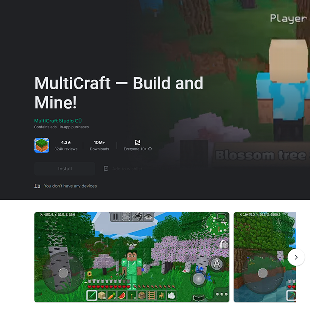 Скачать бесплатно игру Multicraft на Android